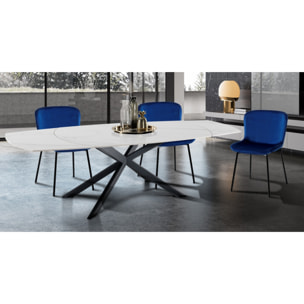 Tomasucci Lot de 4 Chaises SNUG VELVET BLUE