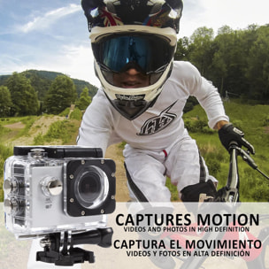 Fotocamera sportiva Garrix 4K con WIFI, batteria da 900 mAh e impermeabile fino a 30 m con custodia impermeabile.