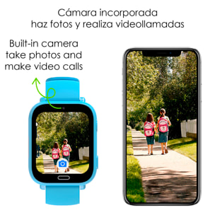 Smartwatch A10 4G, WIFI, LBS. Localización especial para niños, con cámara, función de rastreo, cerca virtual, llamadas SOS y video llamada.