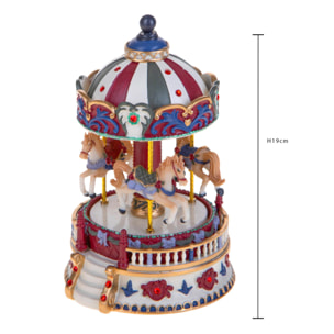 Carosello h19 cm con cavallini carillon - Pezzi 1 - ALTRO - Bianchi Dino SpA