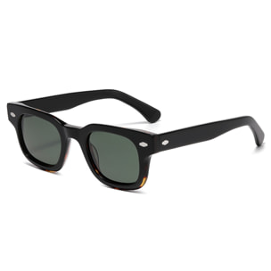 Gafas de sol PALO ALTO BUCHANAN - Negro y marrón demi / Polarizada g15 verdes