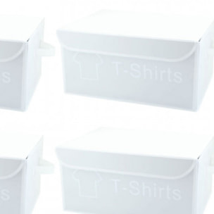 Lot de 4 boîtes de rangement avec couvercle en nylon - SPACE