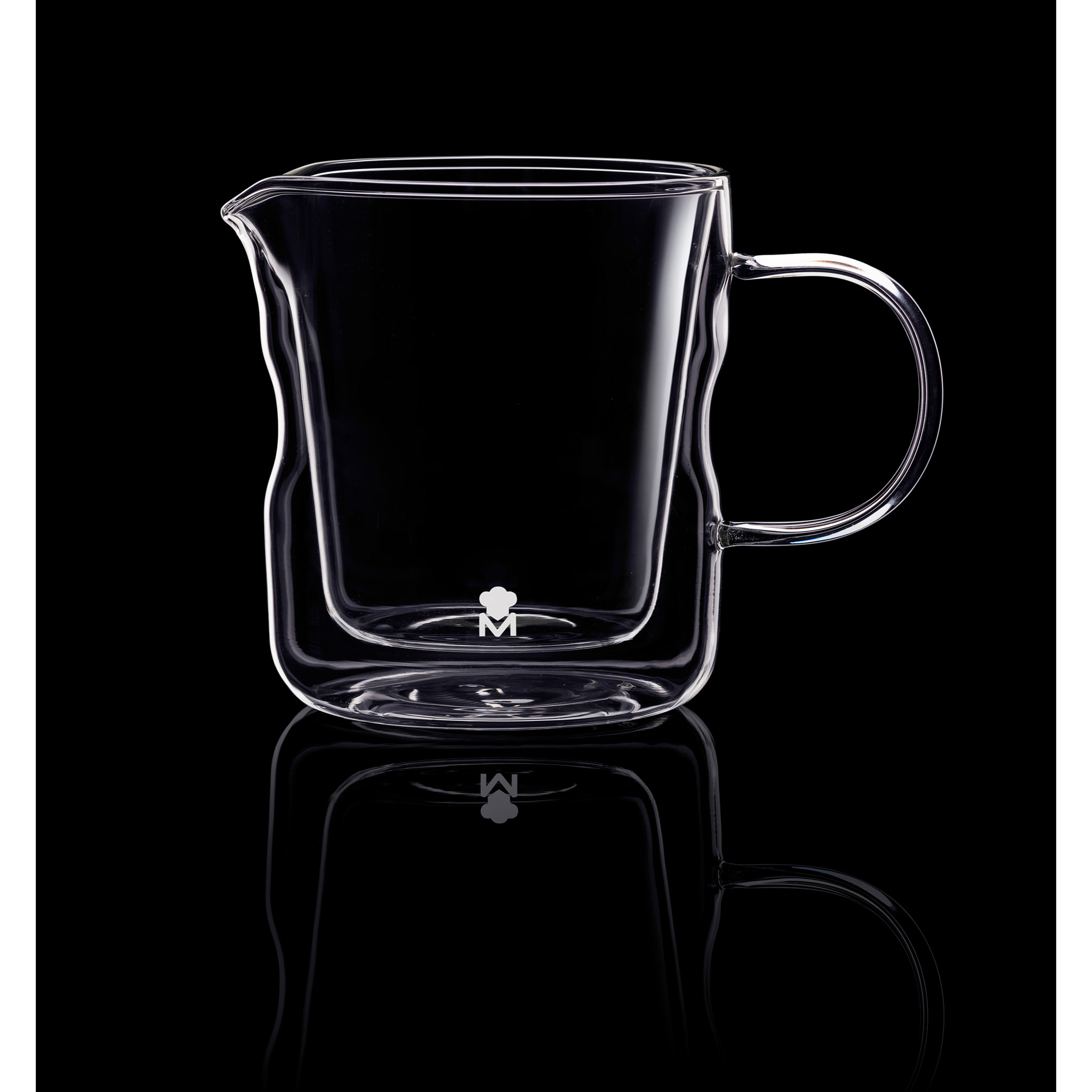 Jarra de leche de 450ml mixology de doble pared en borosilicato masterpro