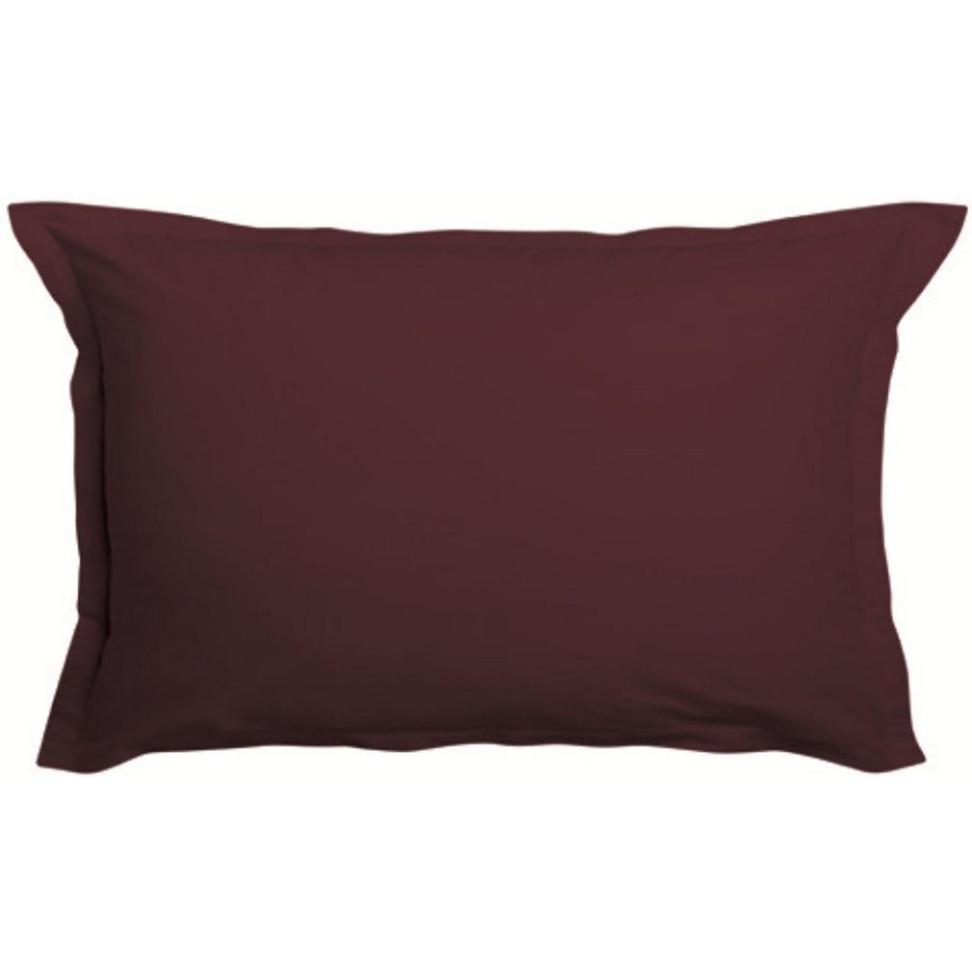 Lot de 2 taies Volant Plat Pique Grenat