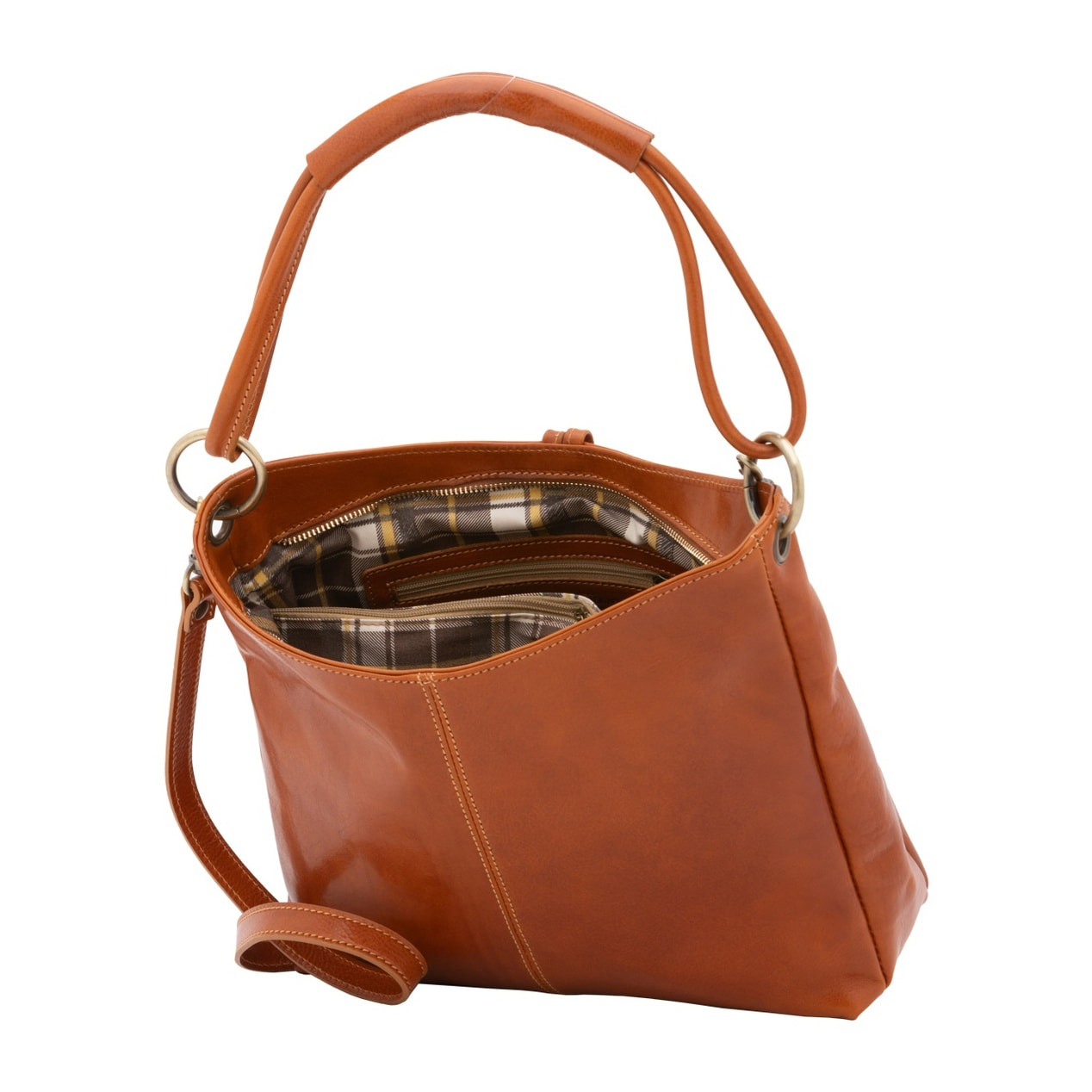 Borsa a spalla da donna - Modello False - 100% pelle - 29.0 x 32.0 x 11.0 cm