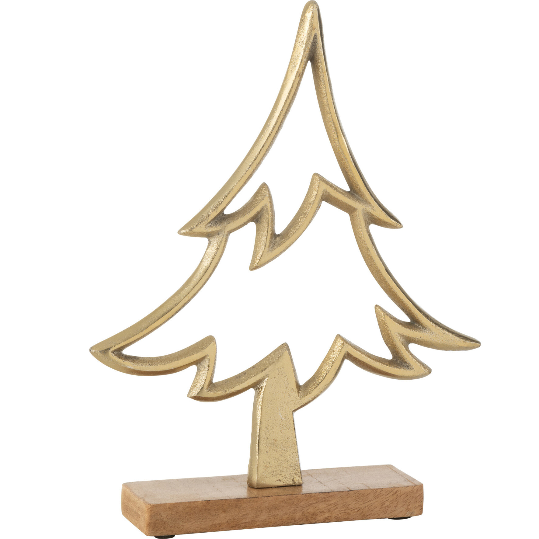 J-Line décoration Sapin Sur Pied - aluminium/bois - or - large