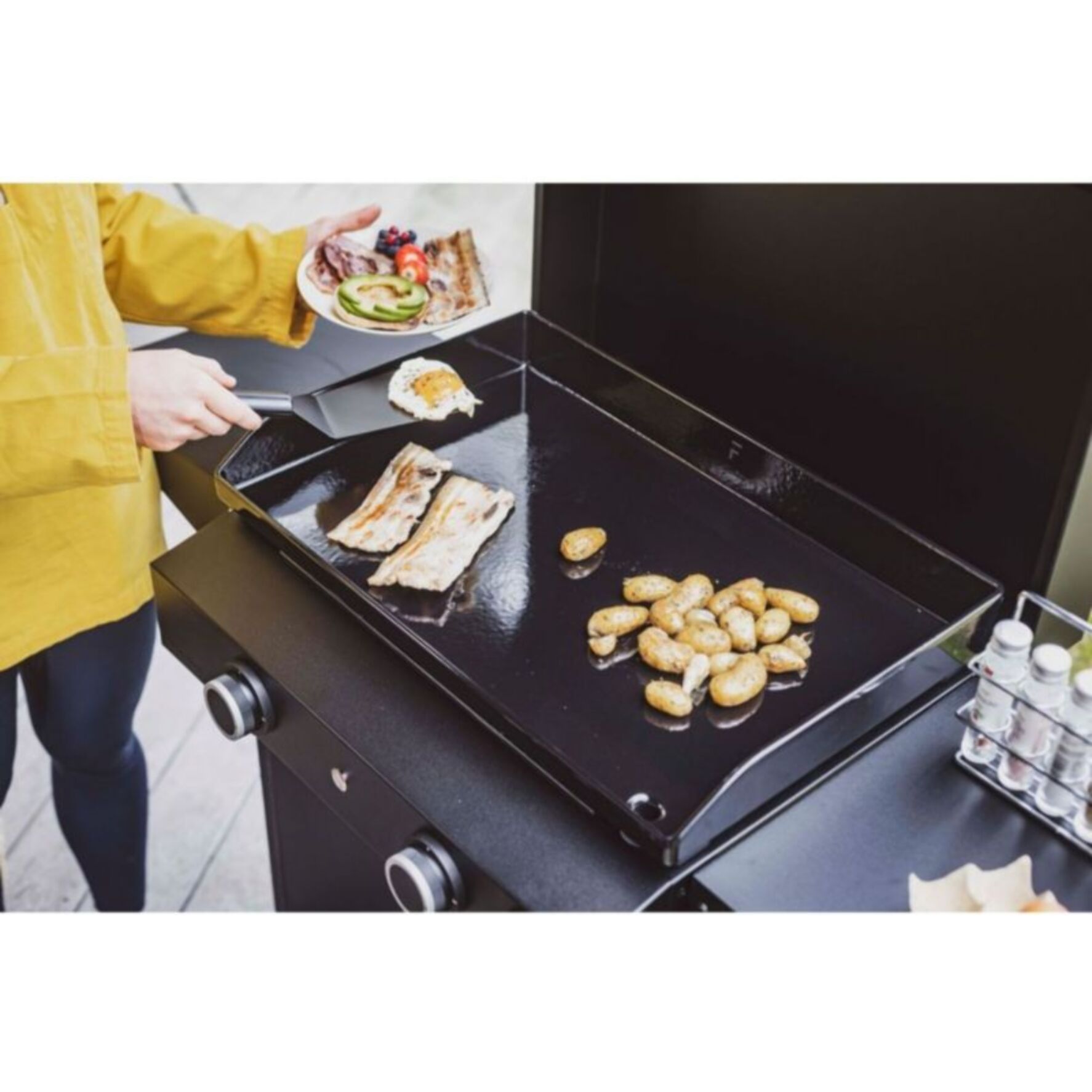 Plancha gaz FORGE ADOUR ORIGIN G 60 AN noir 2 brûleurs à poser, 59.5x39.5 cm