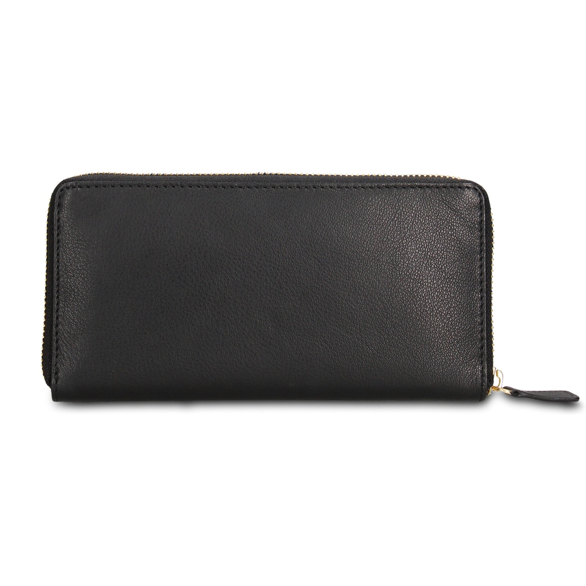 Portafoglio donna in vera pelle - Modello Eridana Plus - Con zip - 19.0 x 9.5 x 2.0 cm