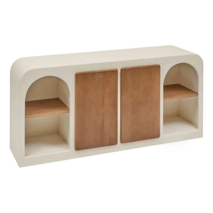 Buffet 2 portes 8 niveaux Sienna beige H85