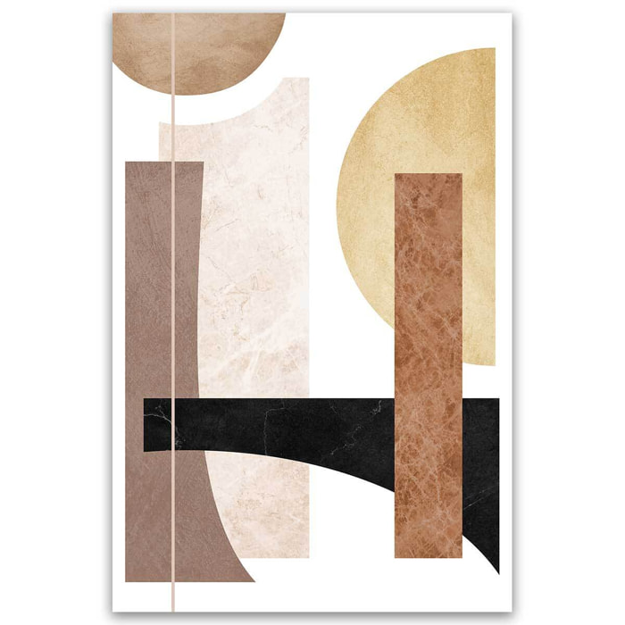 Tableau art geometrique Bauhaus terracotta Tableau alu Dibond