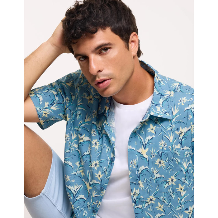 Camisa Manga Corta Azul - Pastelparadise