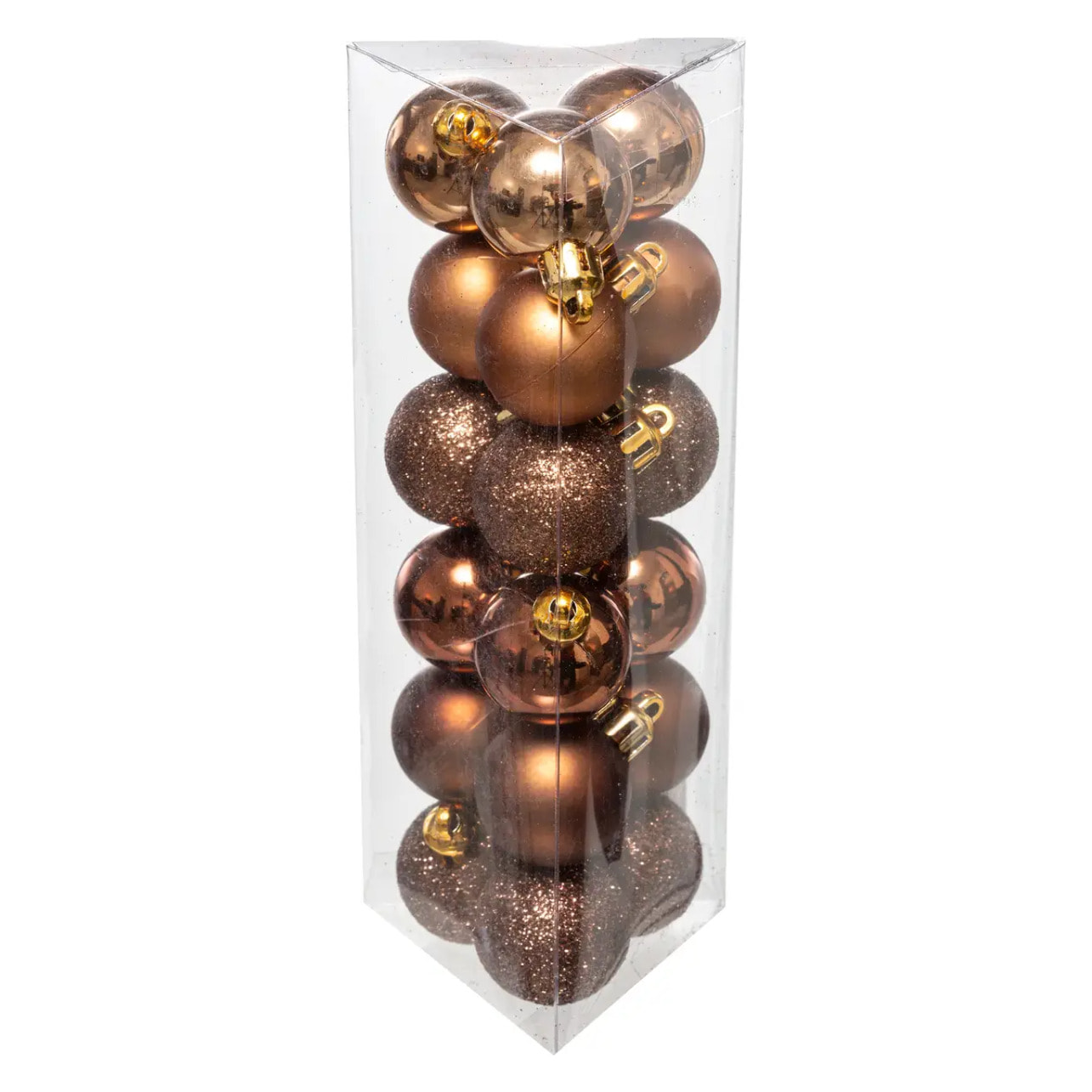 Lot de 18 boules D.3cm bronze