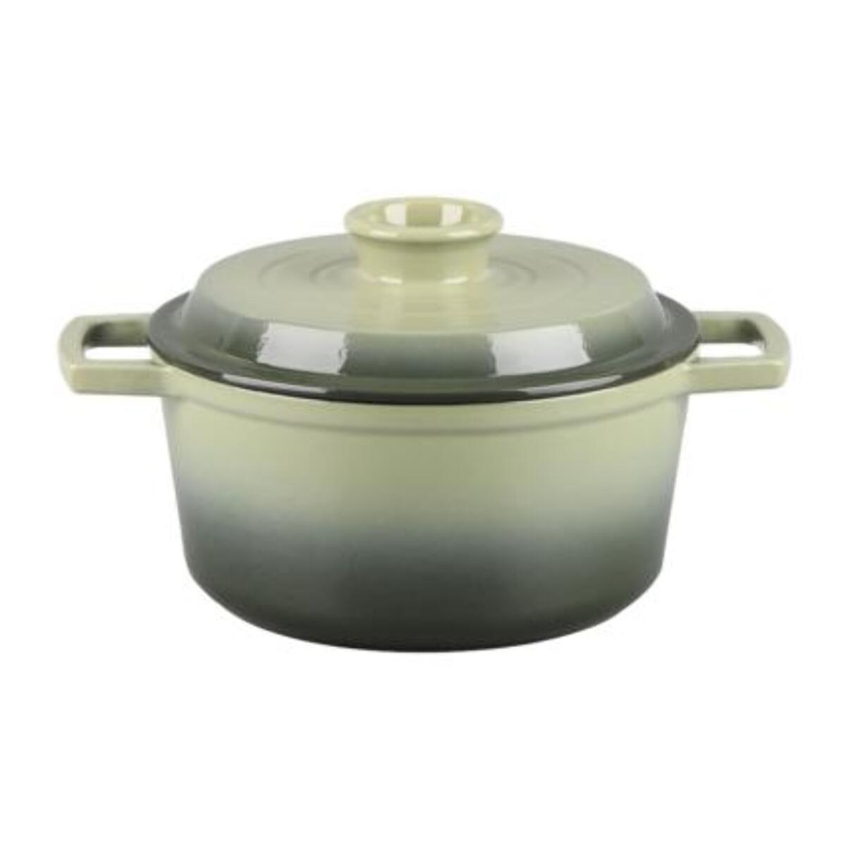 Cocotte en fonte ronde   - "Masseiron Olivine"