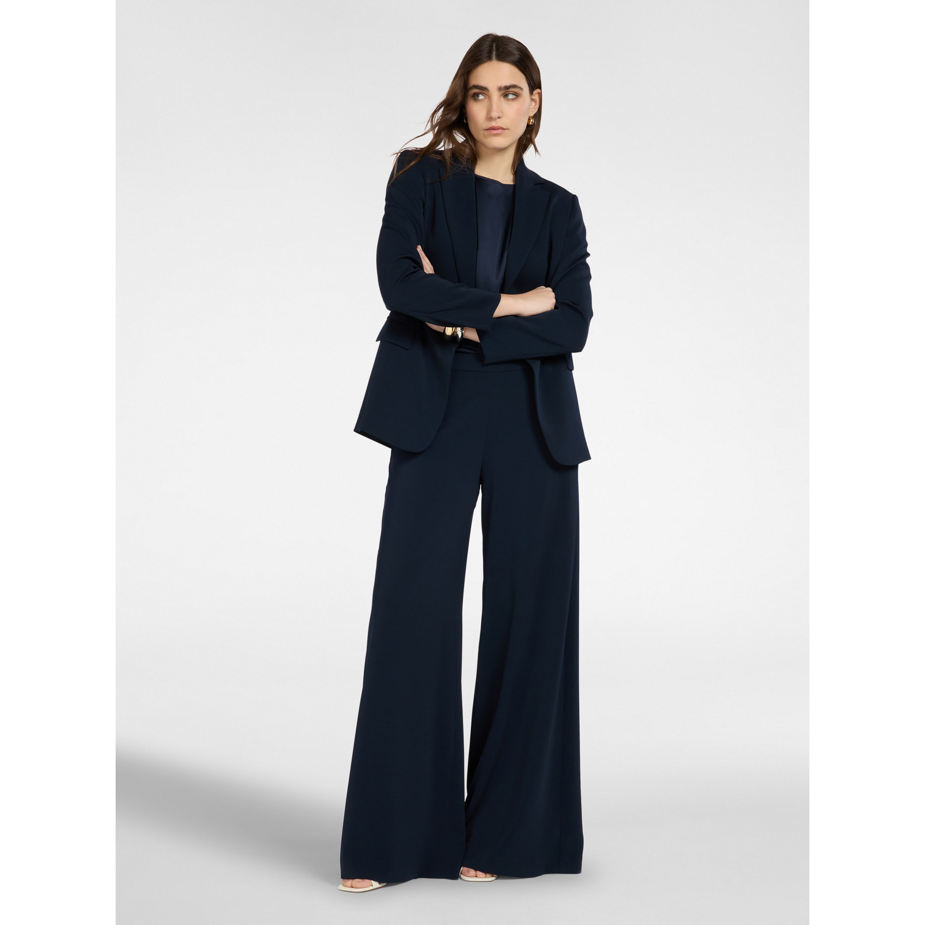 Elena Mirò - Blazer estructurado en cady - Azul