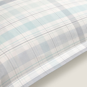 Funda de cuadrante algodón cuadros Newren color agua marina 100% Algodón