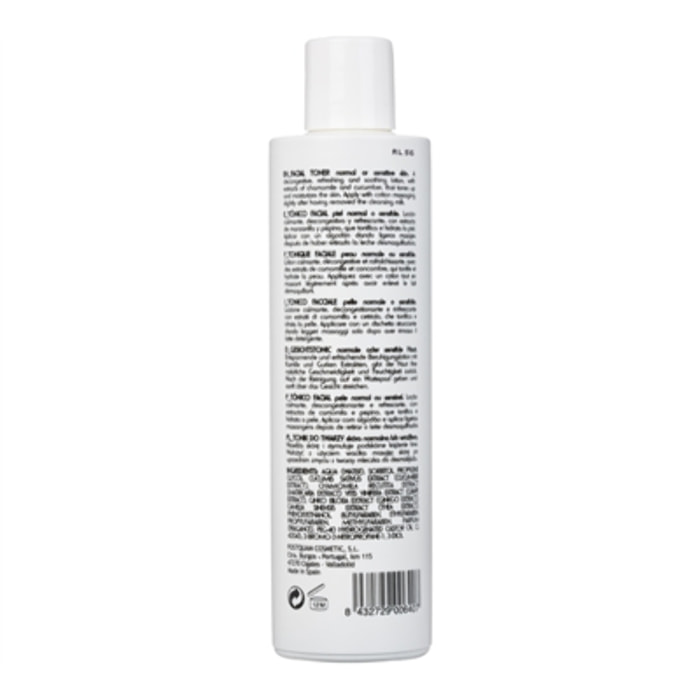 Tonique facial peau normale et sensible 250 ml.