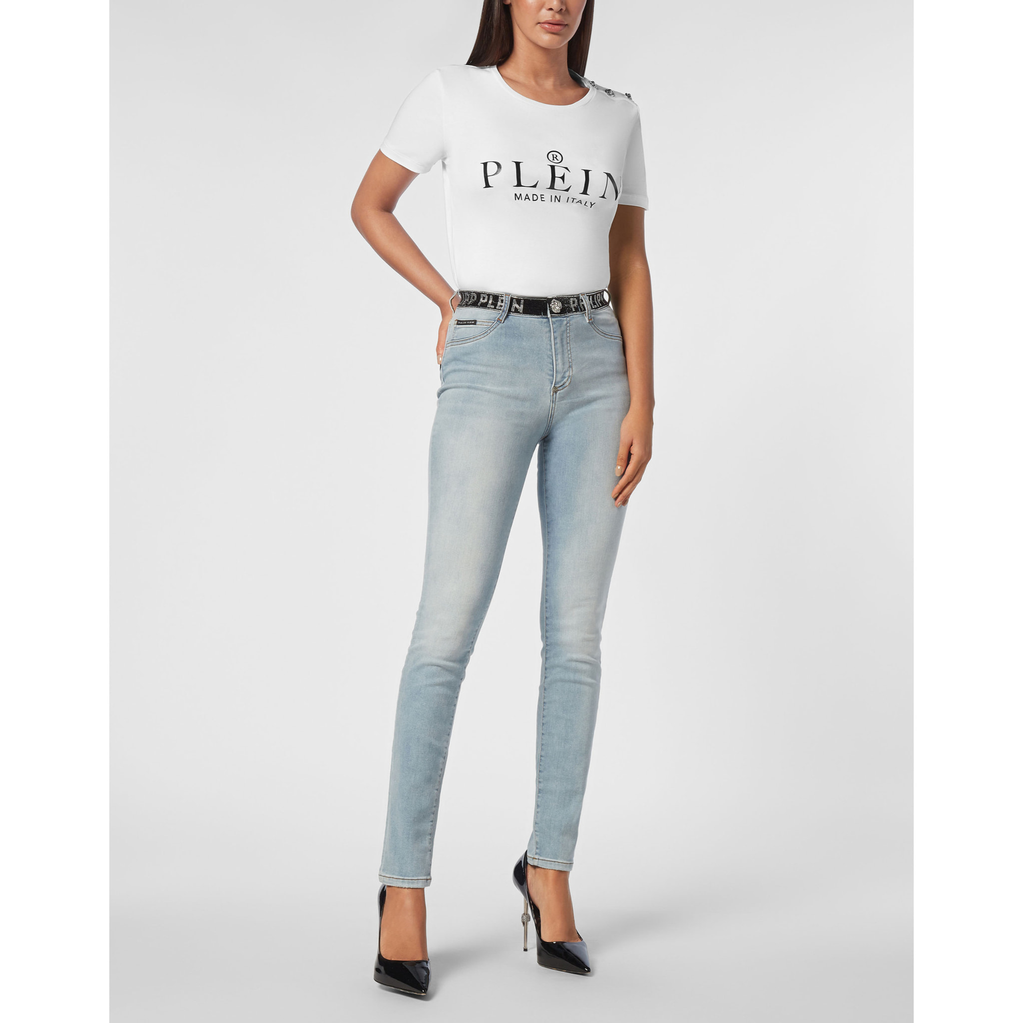 PHILIPP PLEIN Jegging de cintura alta