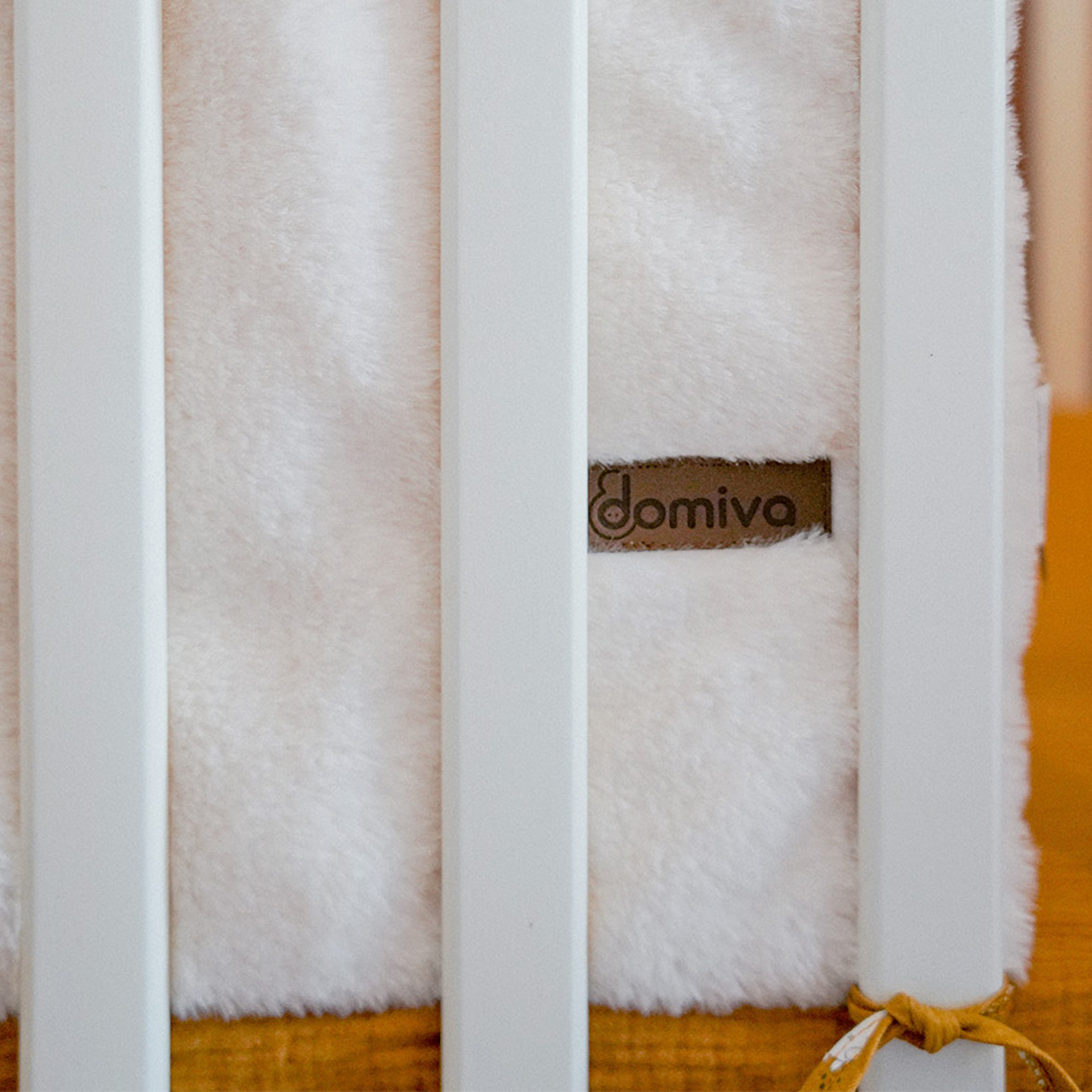 Tour de lit rembourré en jersey jacquard  - Effet maille - Crème