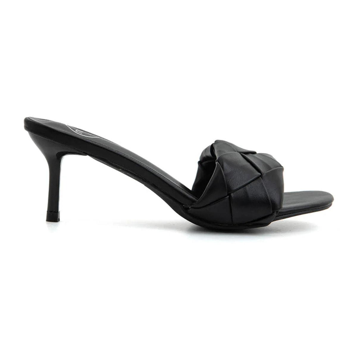 Sabot geometric con tacco a stiletto - NERO