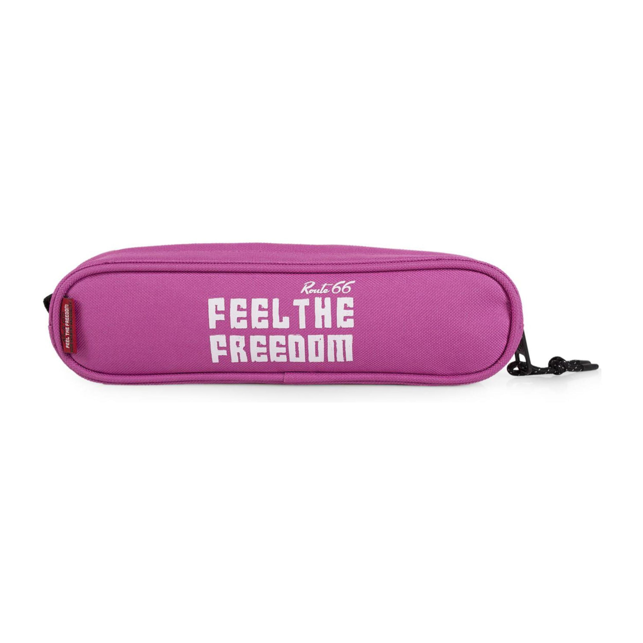 Estuche Escolar Route 66 North Carolina Fucsia