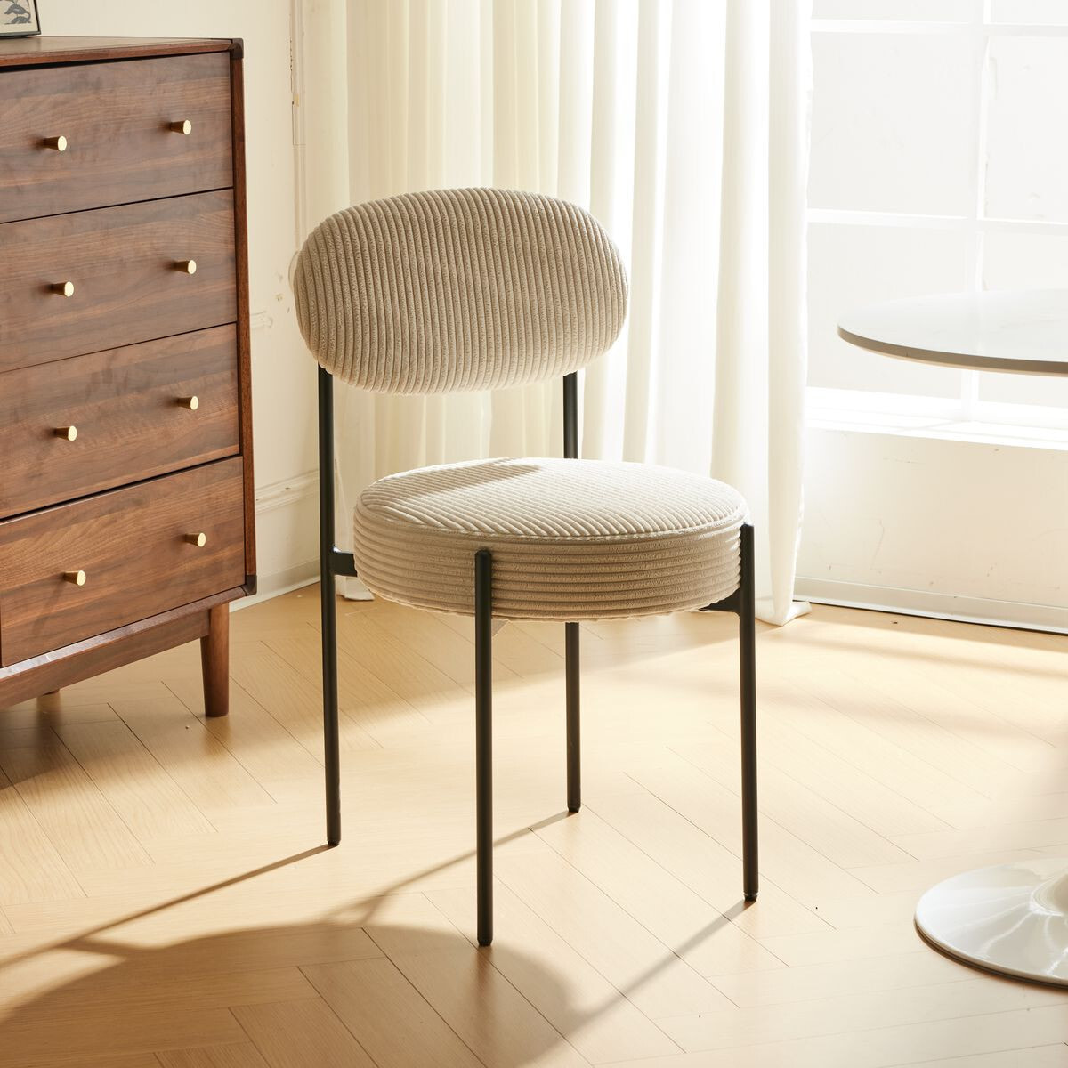 Lot de 2 chaises en velours côtelé - EVORA