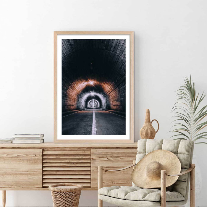 Affiche urbaine get lost somewhere Affiche sous cadre bois