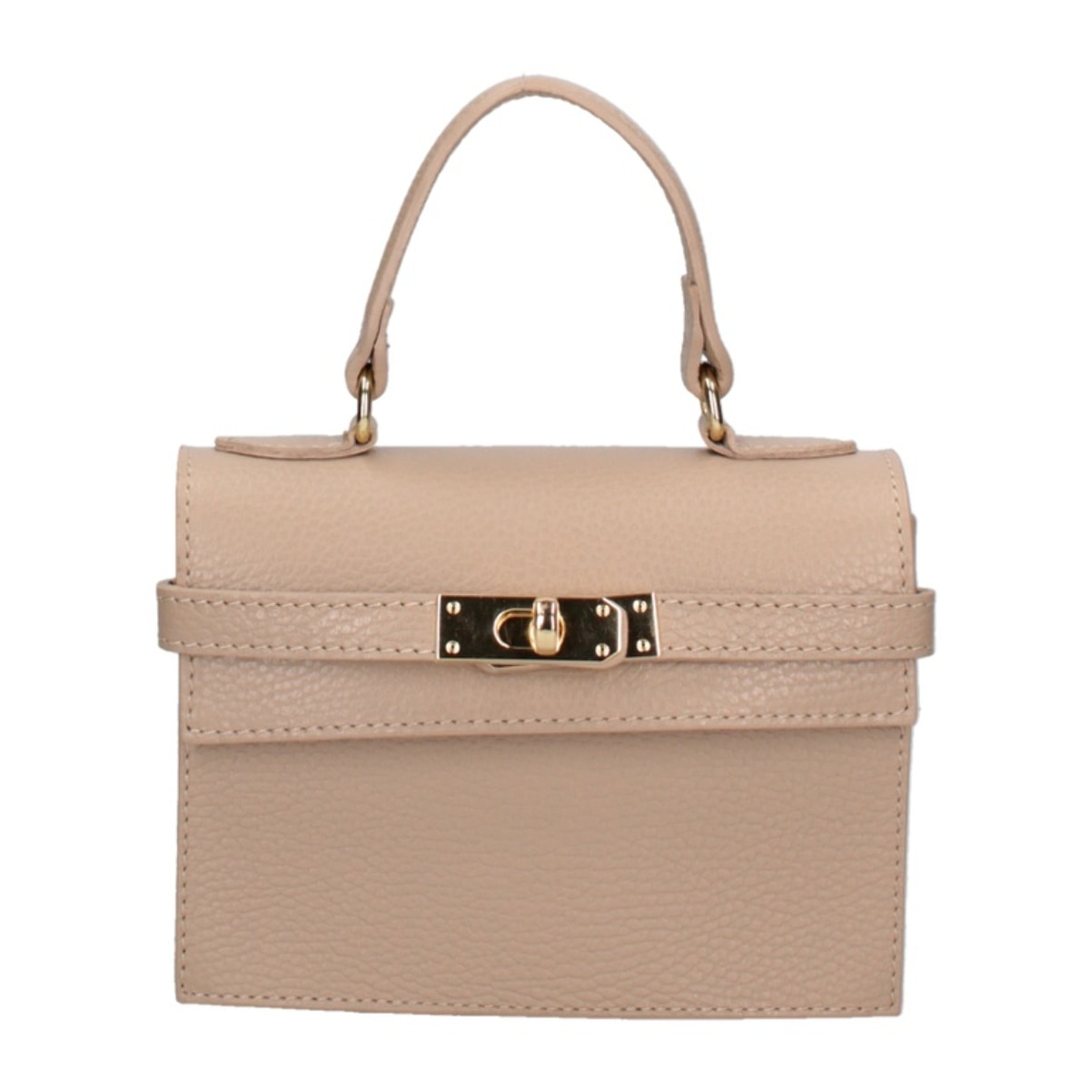 Borsa a mano da donna - Modello False - Vera pelle - 18.0 x 13.5 x 6.0 cm