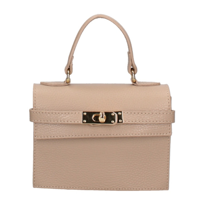 Borsa a mano da donna - Modello False - Vera pelle - 18.0 x 13.5 x 6.0 cm