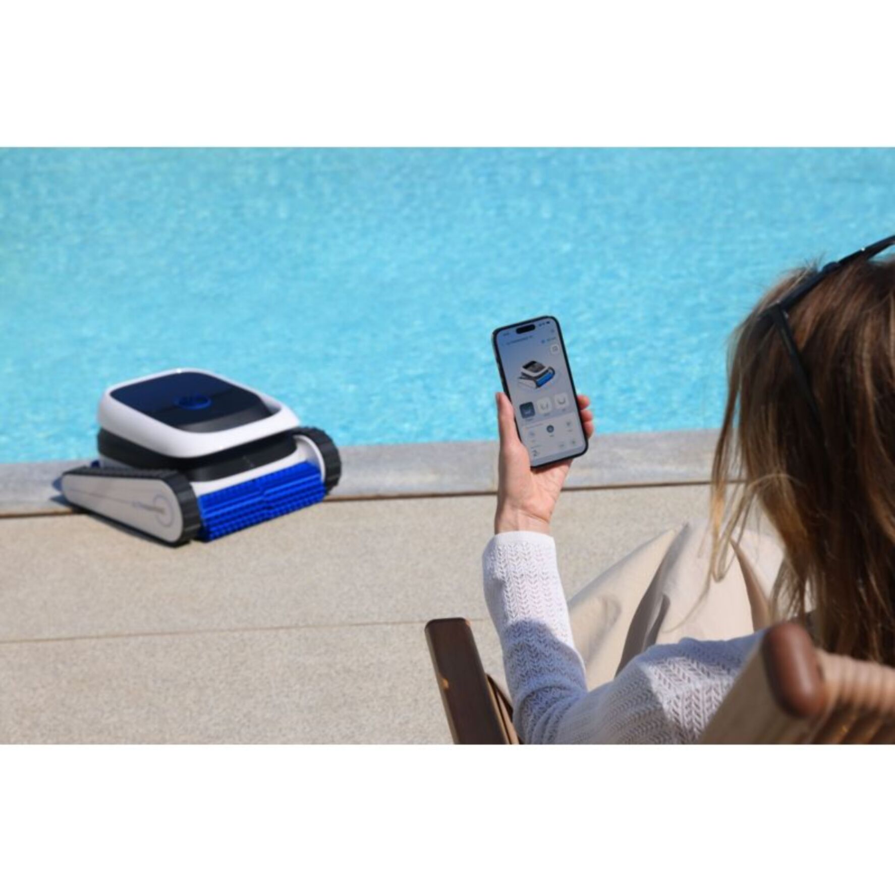 Robot piscine ECOVACS Ultramarine P1 EU sans fil - franchissement anti-blocage jusqu'à 5,5 cm