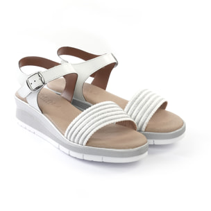 SANDALO ZEPPA FASCIA CORTECCIA ARGENTO