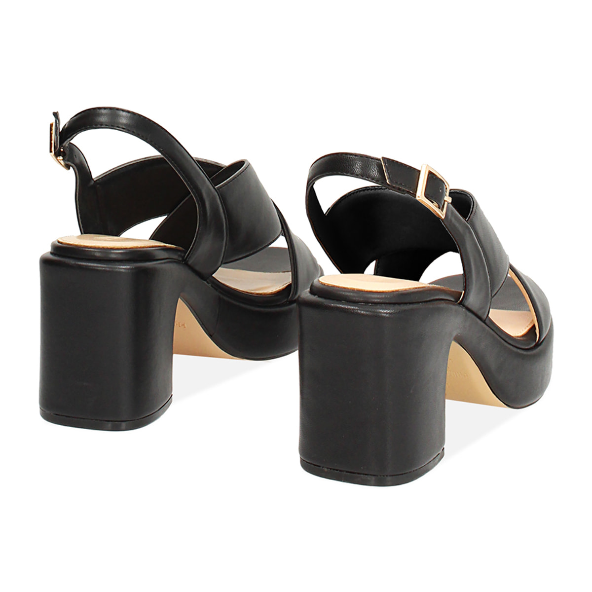 Sandali neri con tacco 8 cm