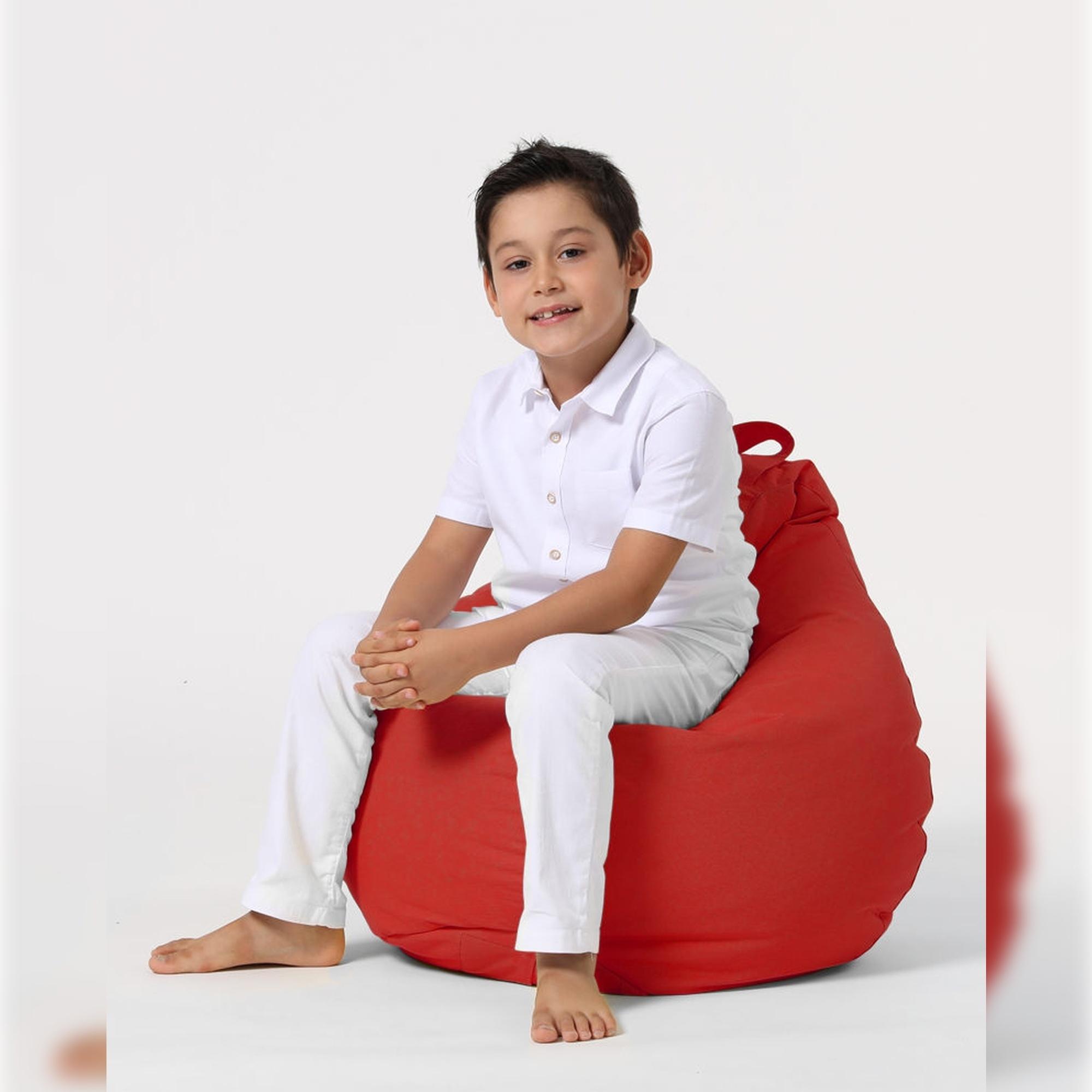 Sillón-puf para niños para exteriores rojo