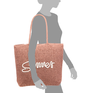 Bergeggi Bolso shopper Mujer. Fabricado en paja trenzada diseño "Summer"