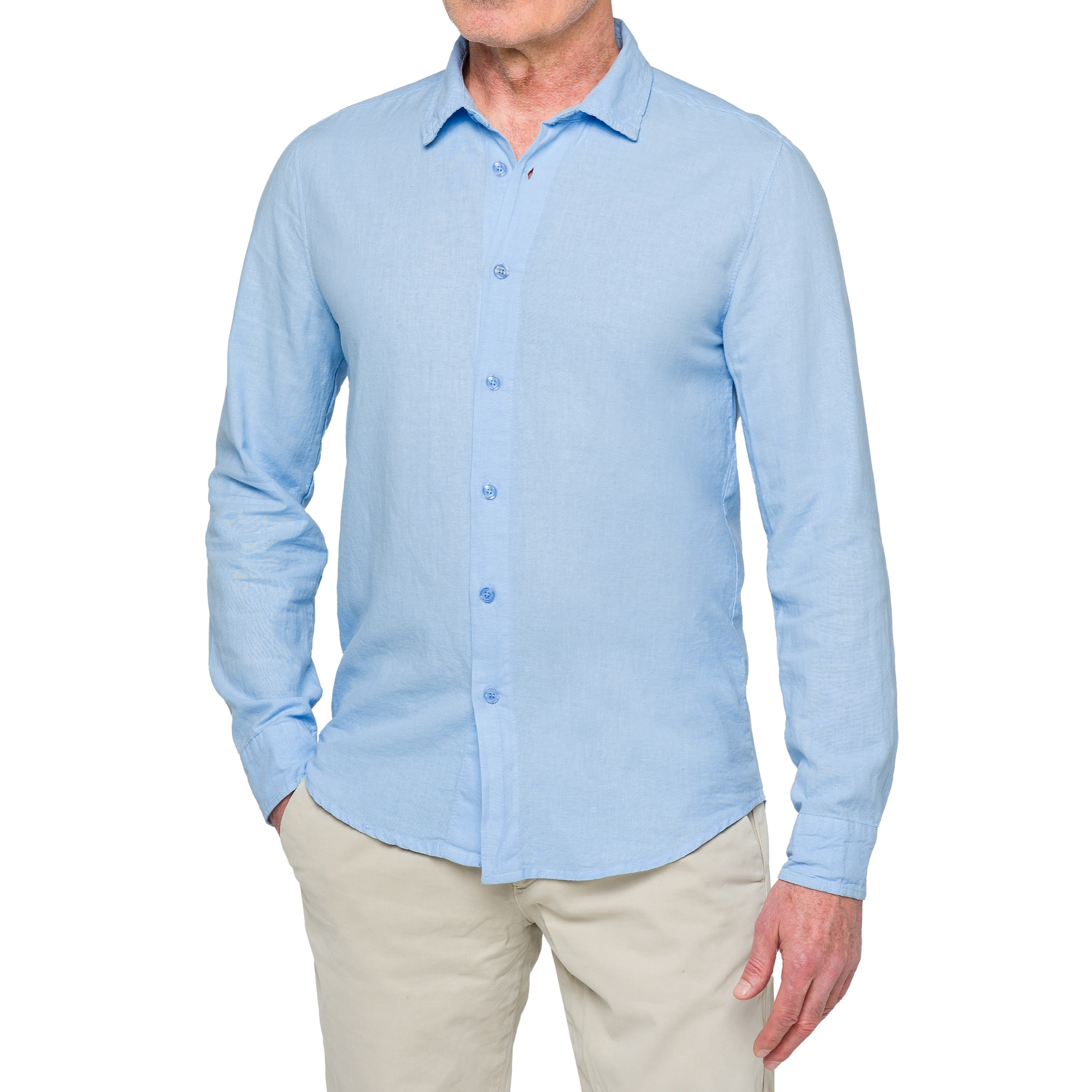 Camisa de lino Hot Buttered Saunders Azul
