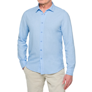 Camisa de lino Hot Buttered Saunders Azul