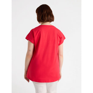 Fiorella Rubino - T-shirt ricamata - Rosso