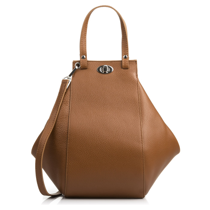 Giusta Borsa a spalla Donna. Pelle autentica Dollaro.