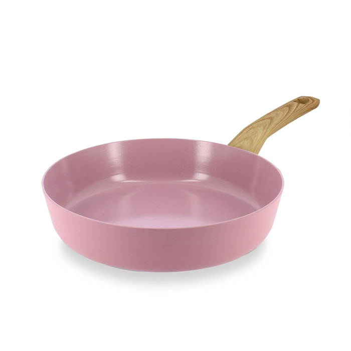 Poêle 24cm en aluminium recyclé lilas - tous feux COLORAMA