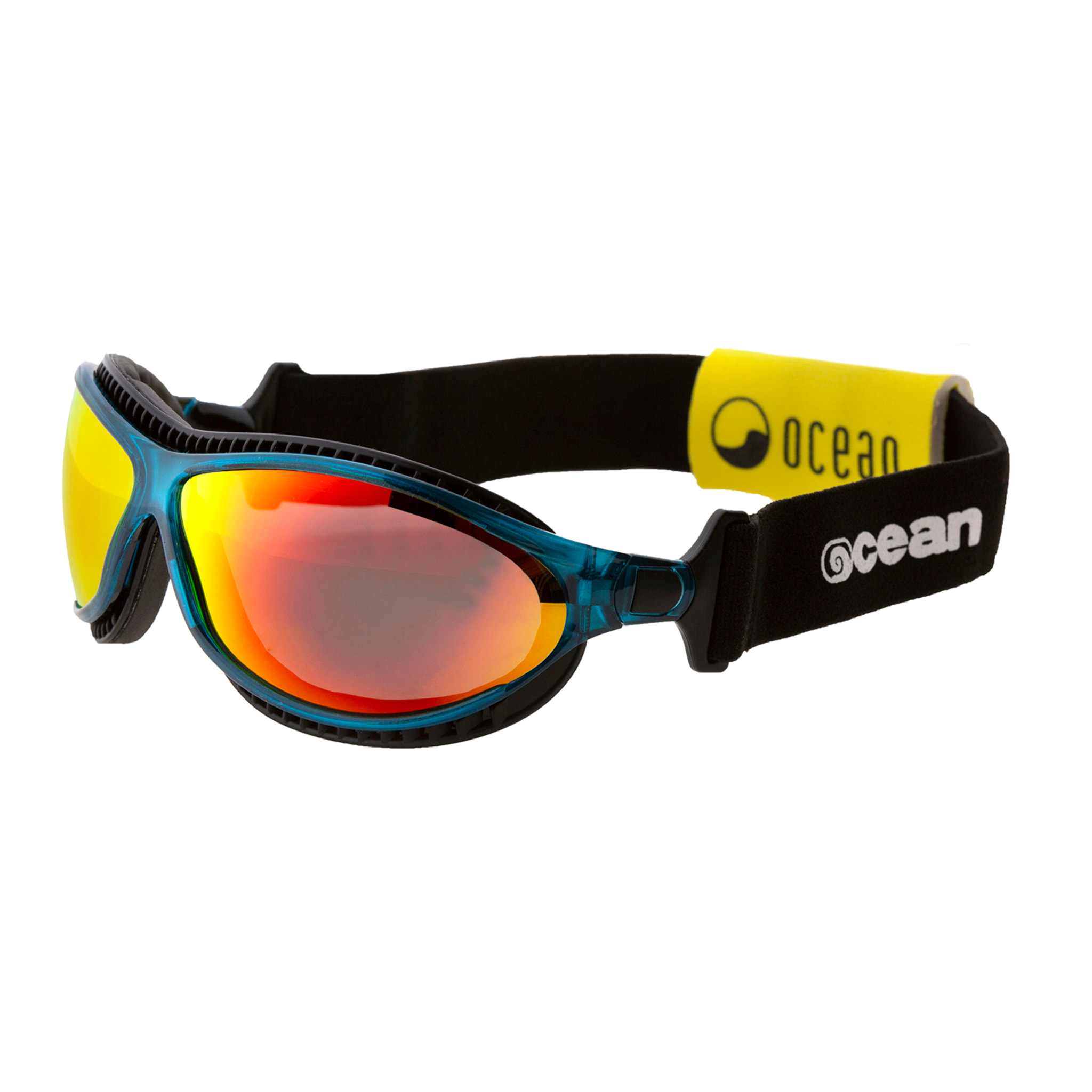 Gafas de deportes acuáticos OCEAN TIERRA DE FUEGO - Azul transparente / Revo roja