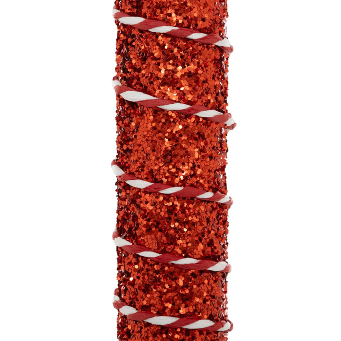Sujet sucre d'orge polystyrène H.34cm rouge