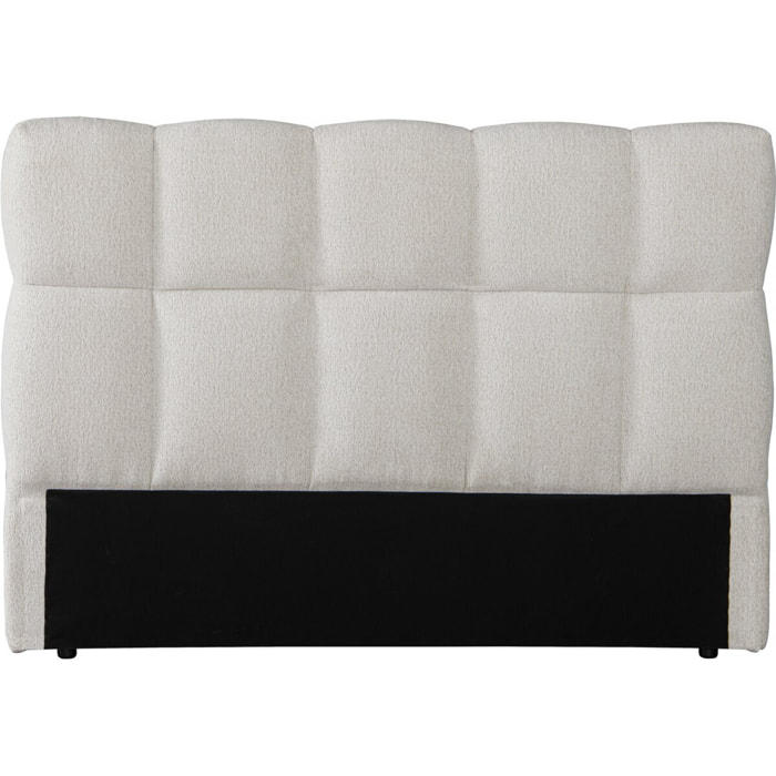 Tête de lit en tissu épais style bubble "Alpe d'Huez" - 140 cm - Beige