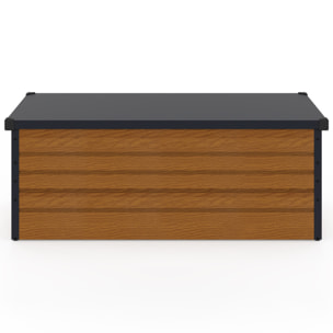 Coffre de jardin métal effet bois 600L