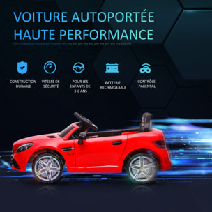 Voiture véhicule électrique enfant 6 V 5 Km/h max. télécommande effets sonores + lumineux Mercedes SLC 300 rouge