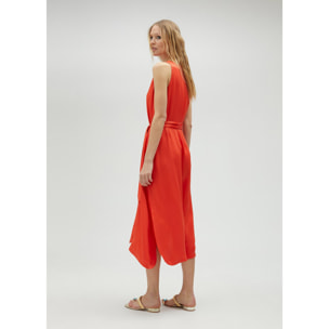 Vestito midi con spalline