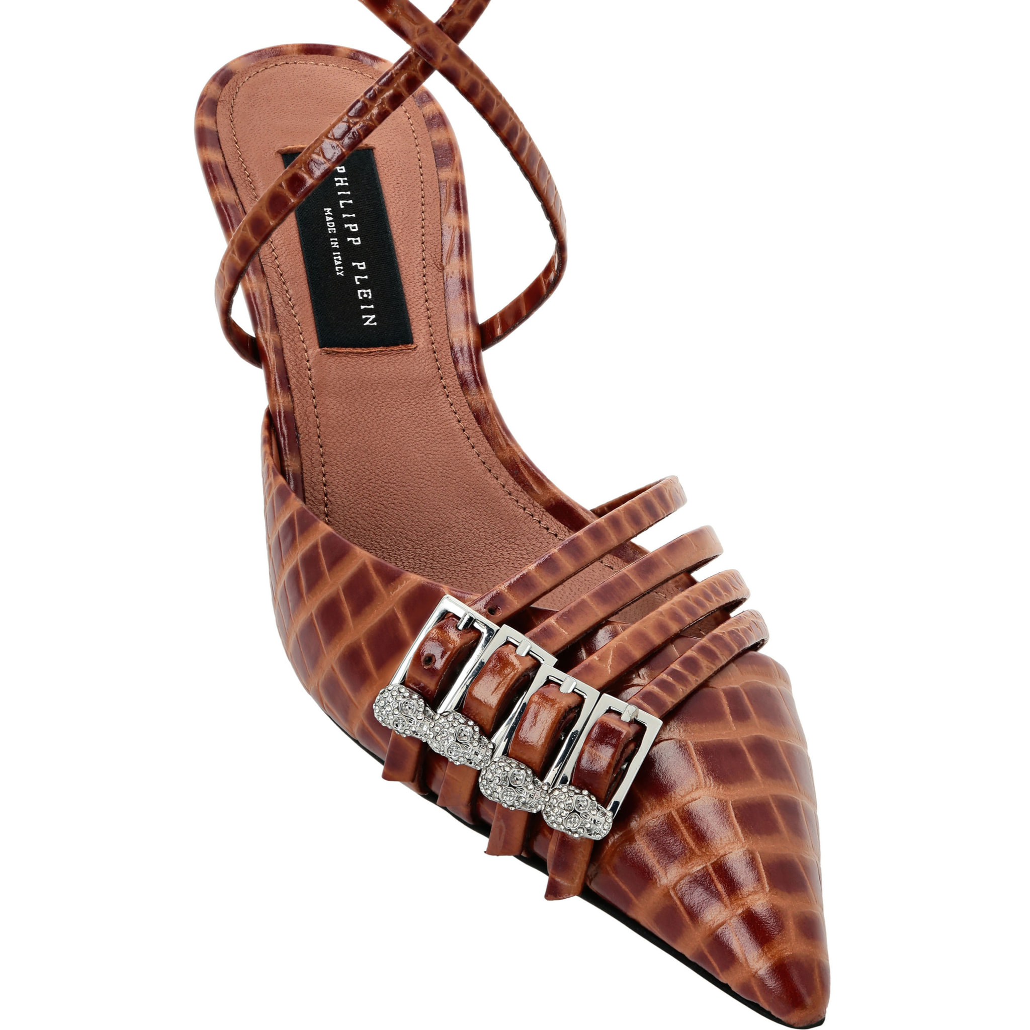 PHILIPP PLEIN Slingback Low Heels COCCO