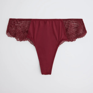 Perizoma in pizzo granato