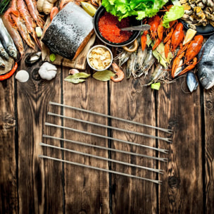 Lot de 12 fourchettes à crustacé en acier inoxydable 18,5 cm Fackelmann