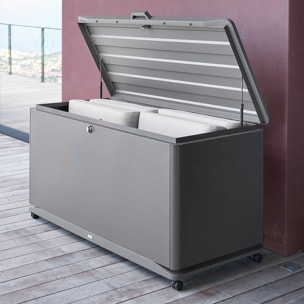 Coffre de rangement 920L Alumia gris graphite en aluminium