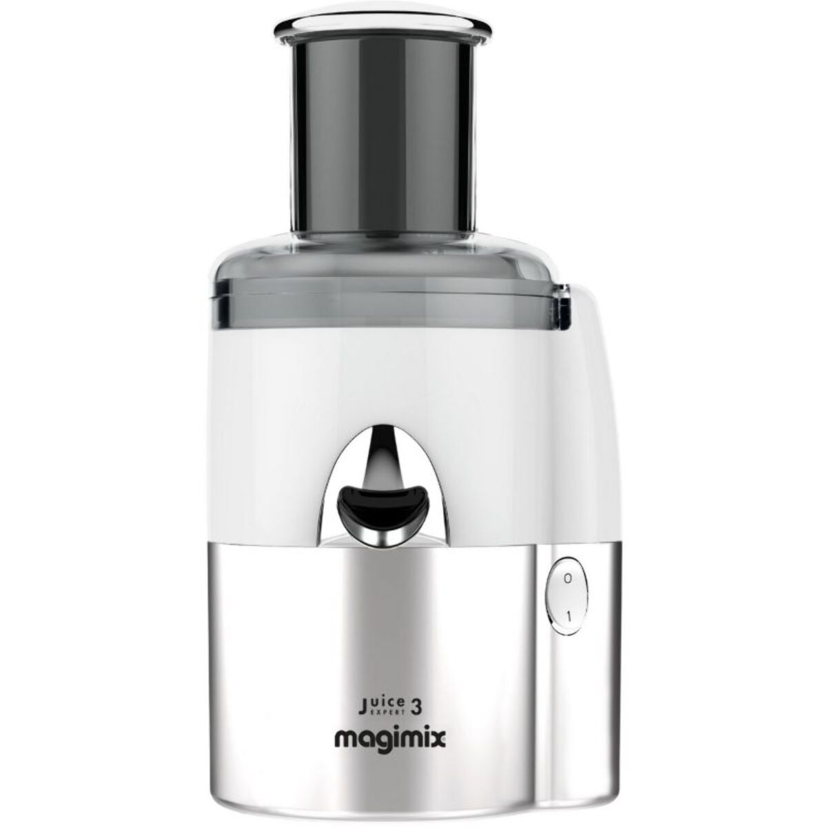 Extracteur de jus MAGIMIX 18085F Juice Expert 3 Chrome et Blanc