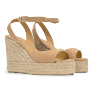 Sandalia Blair cuña de yute con doble plataforma